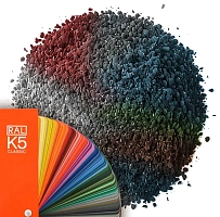 резиновая крошка, фракция 1 мм., цвет по ral